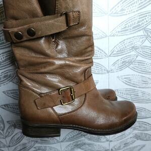 Eric Michael Boots Brown Leather Buckle